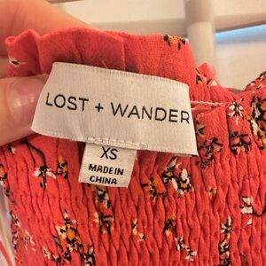 Never worn Lost + Wander pink floral maxi with ties